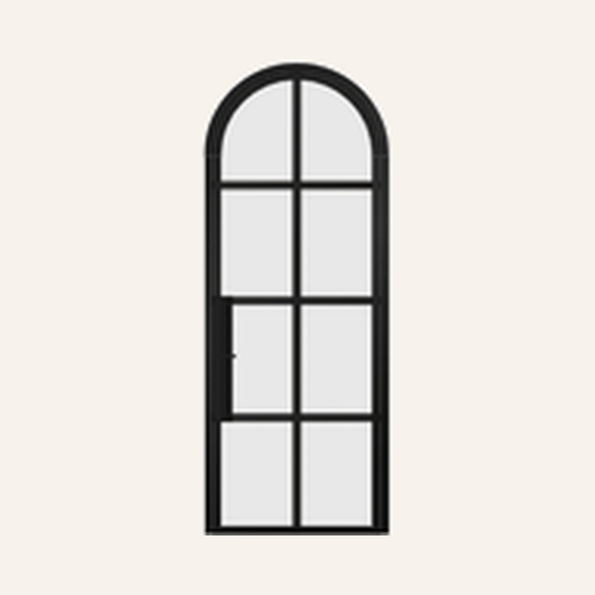 Metal Glass Door – Arc Top