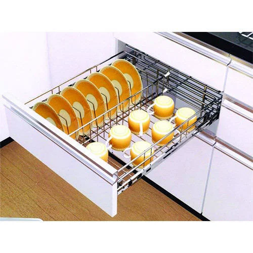 cup & saucer basket for modular kitchen